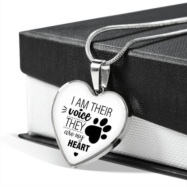 Veterinary Jewelry Gift Luxury Heart Necklace - I am their voice-Necklace-I love Veterinary