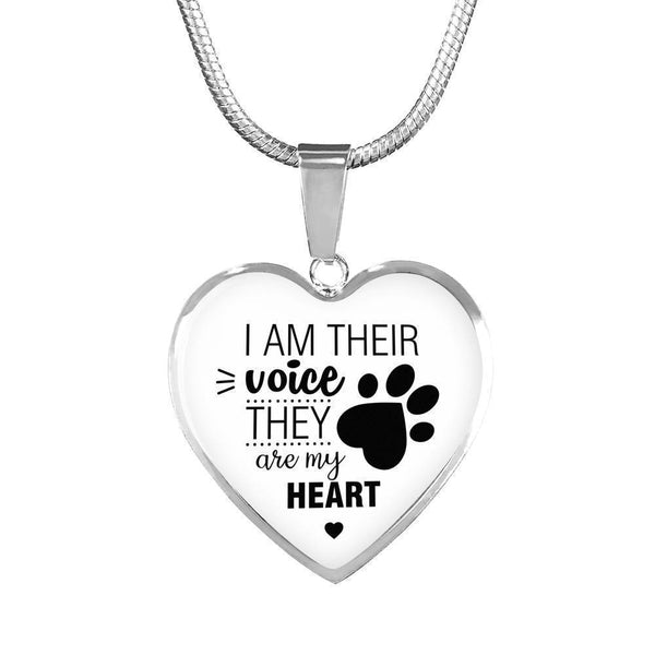 Veterinary Jewelry Gift Luxury Heart Necklace - I am their voice-Necklace-I love Veterinary