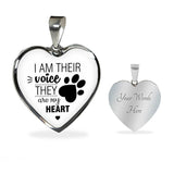 Veterinary Jewelry Gift Luxury Heart Necklace - I am their voice-Necklace-I love Veterinary
