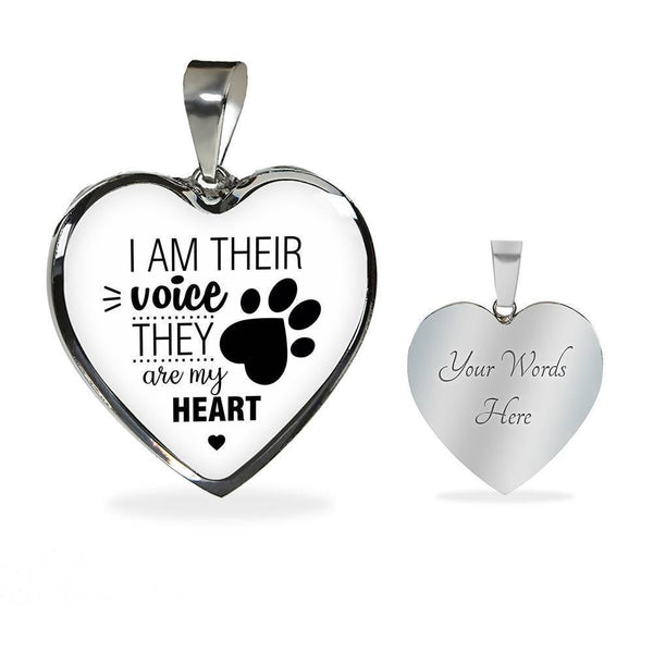 Veterinary Jewelry Gift Luxury Heart Necklace - I am their voice-Necklace-I love Veterinary