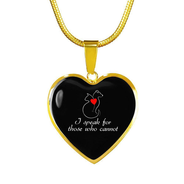 Veterinary Jewelry Gift Luxury Heart Necklace - I speak for those who cannot-Necklace-I love Veterinary