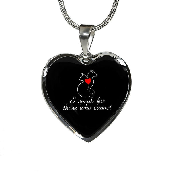 Veterinary Jewelry Gift Luxury Heart Necklace - I speak for those who cannot-Necklace-I love Veterinary