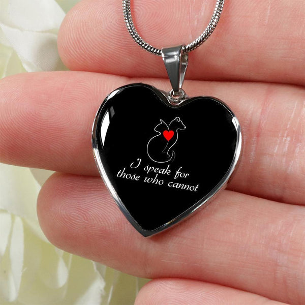 Veterinary Jewelry Gift Luxury Heart Necklace - I speak for those who cannot-Necklace-I love Veterinary