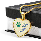 Veterinary Jewelry Gift Luxury Heart Necklace - I speak for those who have no voice-Necklace-I love Veterinary