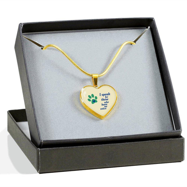 Veterinary Jewelry Gift Luxury Heart Necklace - I speak for those who have no voice-Necklace-I love Veterinary