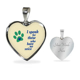 Veterinary Jewelry Gift Luxury Heart Necklace - I speak for those who have no voice-Necklace-I love Veterinary