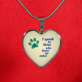 Veterinary Jewelry Gift Luxury Heart Necklace - I speak for those who have no voice-Necklace-I love Veterinary
