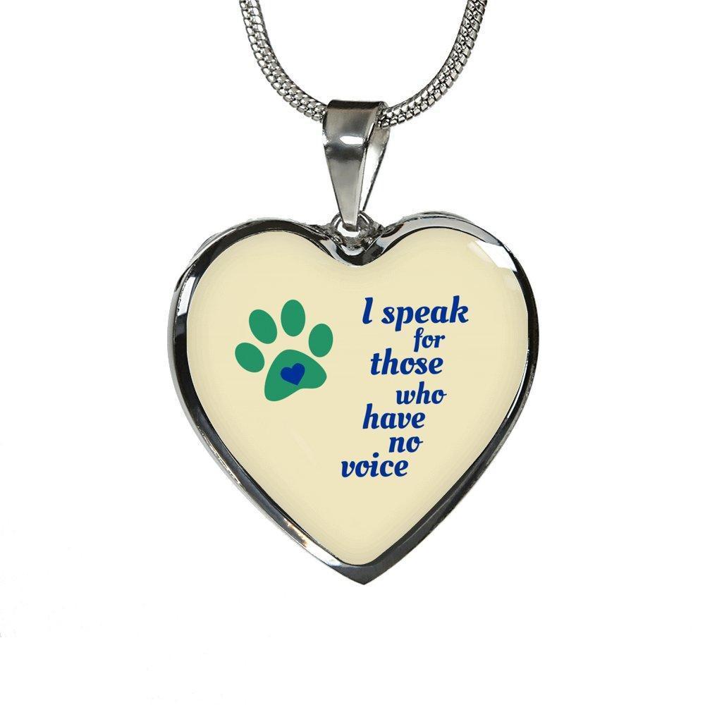Veterinary Jewelry Gift Luxury Heart Necklace - I speak for those who have no voice-Necklace-I love Veterinary