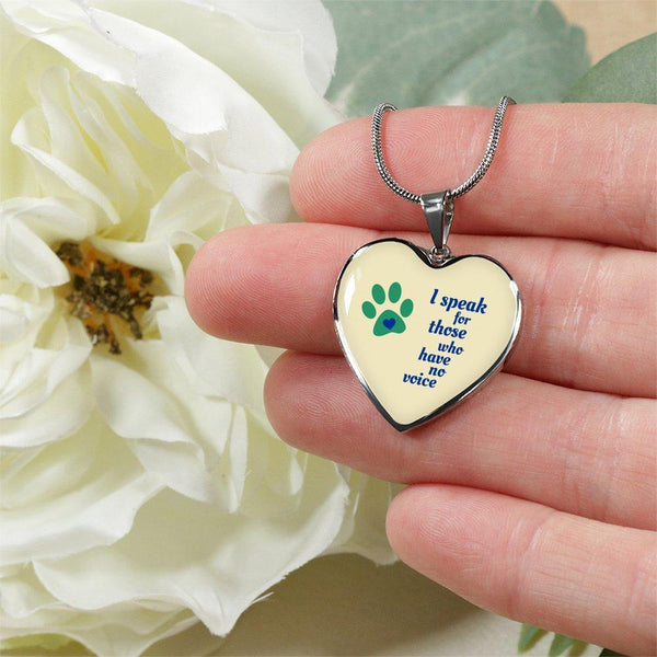 Veterinary Jewelry Gift Luxury Heart Necklace - I speak for those who have no voice-Necklace-I love Veterinary