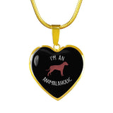Veterinary Jewelry Gift Luxury Heart Necklace - I'm an animalaholic-Necklace-I love Veterinary
