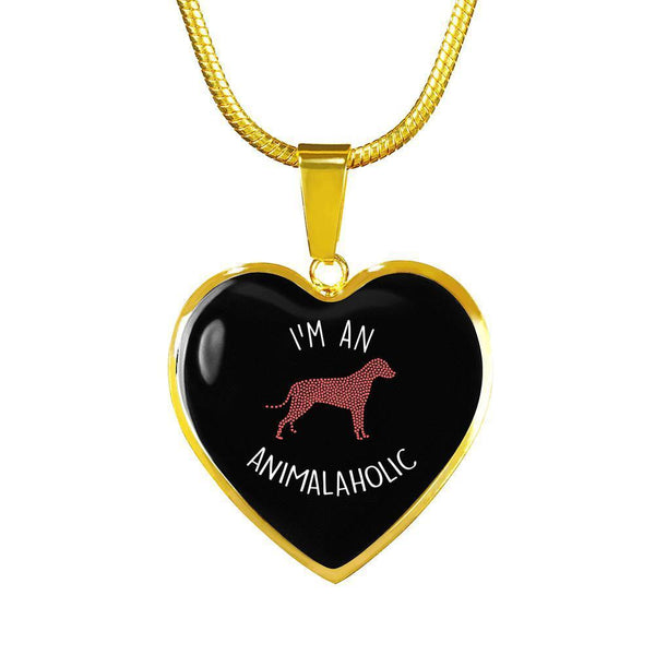 Veterinary Jewelry Gift Luxury Heart Necklace - I'm an animalaholic-Necklace-I love Veterinary