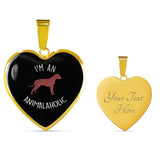 Veterinary Jewelry Gift Luxury Heart Necklace - I'm an animalaholic-Necklace-I love Veterinary