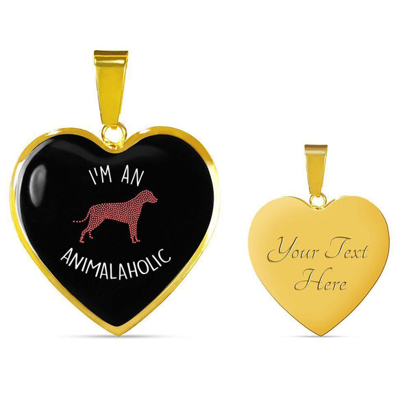 Veterinary Jewelry Gift Luxury Heart Necklace - I'm an animalaholic-Necklace-I love Veterinary