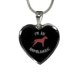 Veterinary Jewelry Gift Luxury Heart Necklace - I'm an animalaholic-Necklace-I love Veterinary