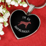 Veterinary Jewelry Gift Luxury Heart Necklace - I'm an animalaholic-Necklace-I love Veterinary