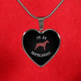 Veterinary Jewelry Gift Luxury Heart Necklace - I'm an animalaholic-Necklace-I love Veterinary
