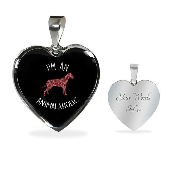 Veterinary Jewelry Gift Luxury Heart Necklace - I'm an animalaholic-Necklace-I love Veterinary
