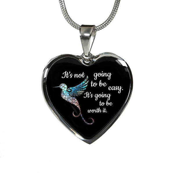 Veterinary Jewelry Gift Luxury Heart Necklace - It's not going to be easy. It's going to be worth it-Necklace-I love Veterinary