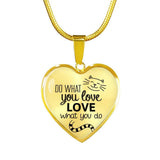 Veterinary Jewelry Gift Luxury Heart Necklace - Love what you do-Necklace-I love Veterinary