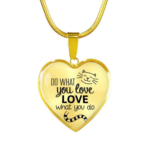 Veterinary Jewelry Gift Luxury Heart Necklace - Love what you do-Necklace-I love Veterinary