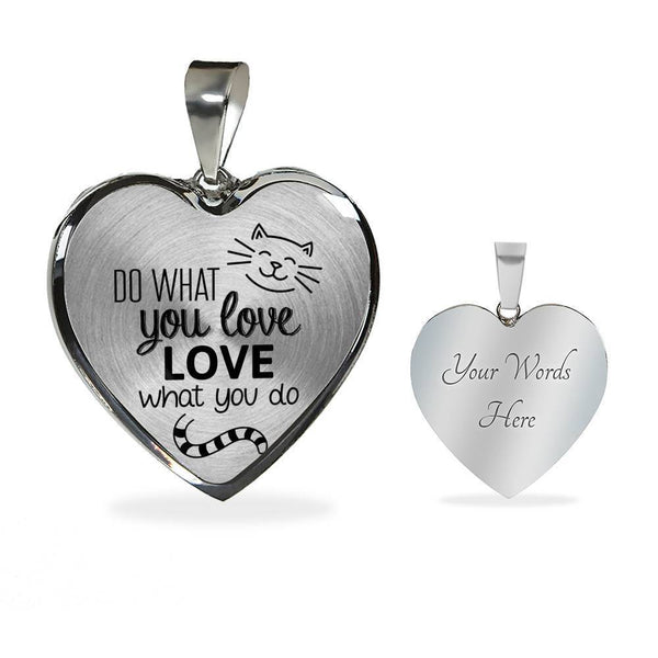 Veterinary Jewelry Gift Luxury Heart Necklace - Love what you do-Necklace-I love Veterinary