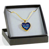 Veterinary Jewelry Gift Luxury Heart Necklace - Sleep, eat, save pets repeat-Necklace-I love Veterinary