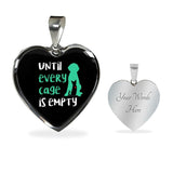 Veterinary Jewelry Gift Luxury Heart Necklace - Until every cage is empty-Necklace-I love Veterinary