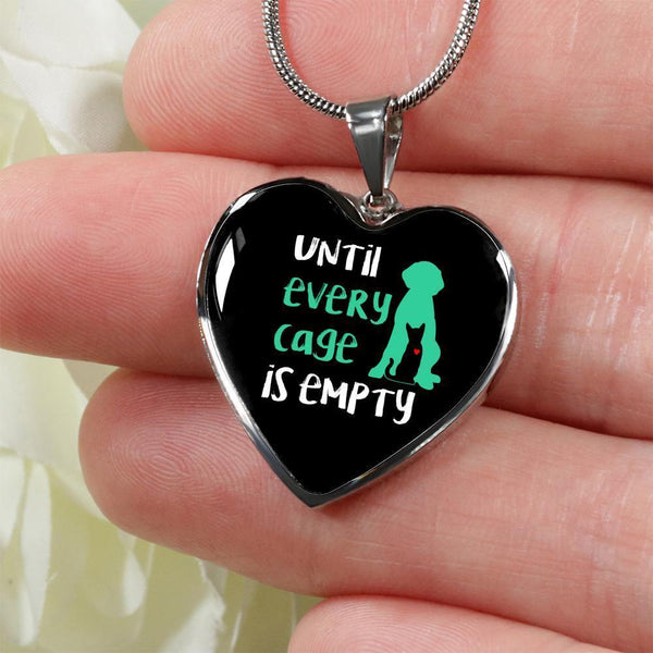 Veterinary Jewelry Gift Luxury Heart Necklace - Until every cage is empty-Necklace-I love Veterinary