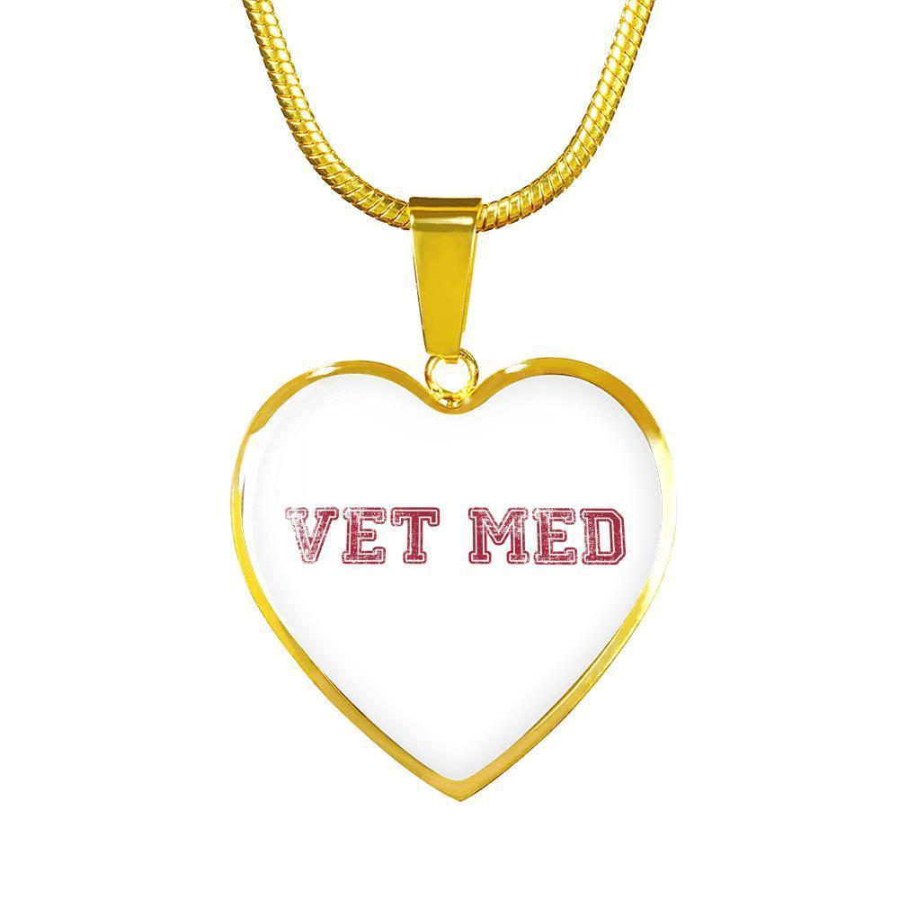 Veterinary Jewelry Gift Luxury Heart Necklace - Vet med-Necklace-I love Veterinary