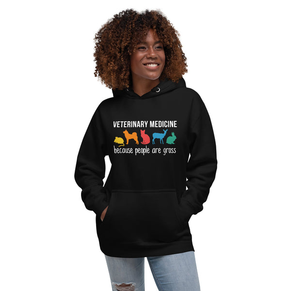 Veterinary Medicine because people are gross Unisex Premium Hoodie-Premium Unisex Hoodie | Cotton Heritage M2580-I love Veterinary