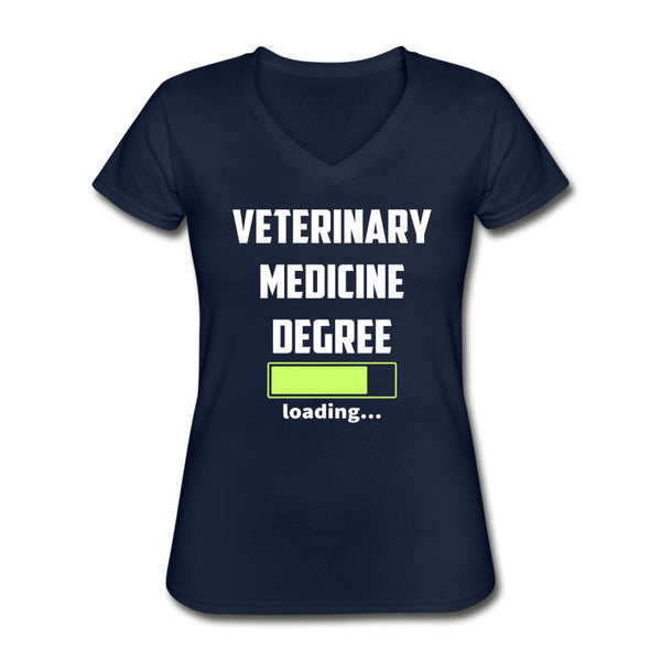 Veterinary medicine degree loading Women's V-Neck T-Shirt-Women's V-Neck T-Shirt | Fruit of the Loom L39VR-I love Veterinary