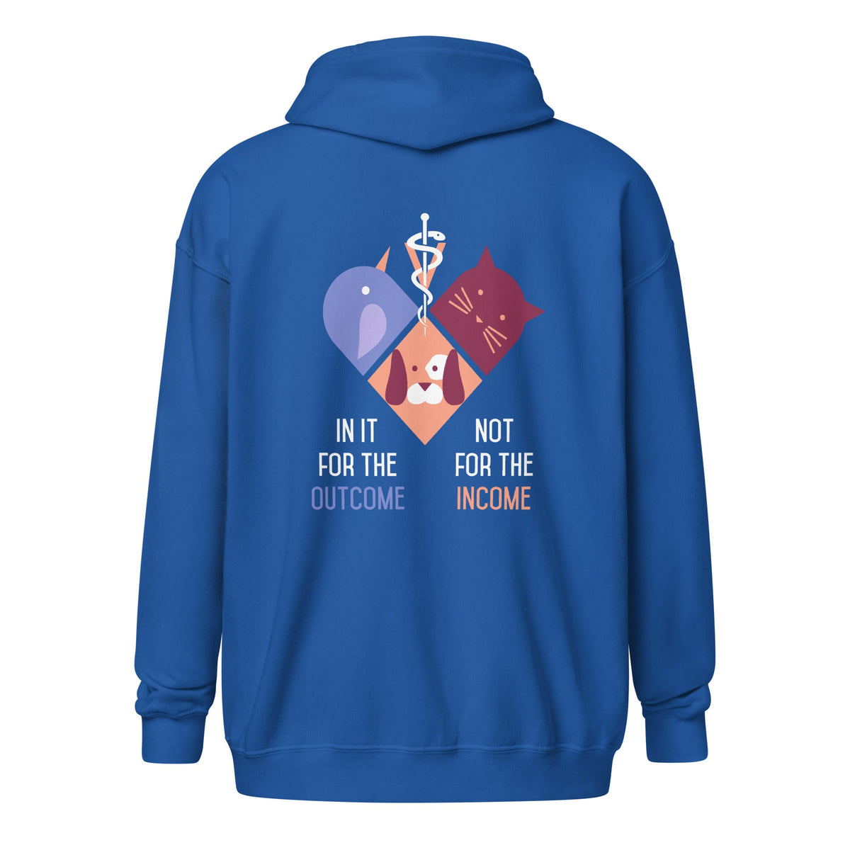 Veterinary Medicine - In it of the outcome not for the income Gildan Heavy Blend Adult Zip Hoodie-Unisex Zip Hoodie | Gildan 18600-I love Veterinary