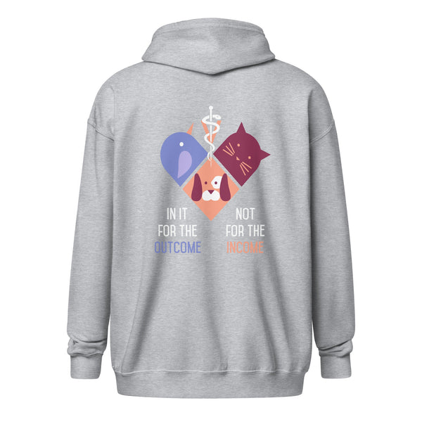 Veterinary Medicine - In it of the outcome not for the income Gildan Heavy Blend Adult Zip Hoodie-Unisex Zip Hoodie | Gildan 18600-I love Veterinary