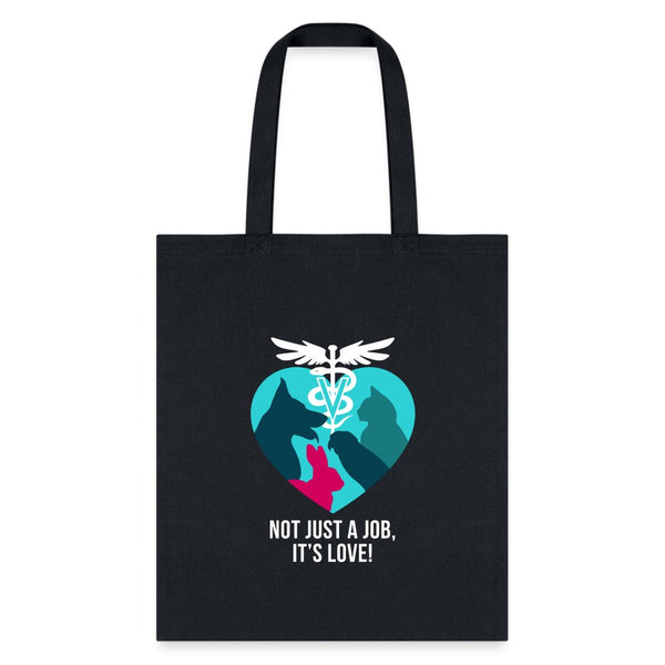 Veterinary - Not just a job, it's love Cotton Tote Bag-Tote Bag | Q-Tees Q800-I love Veterinary