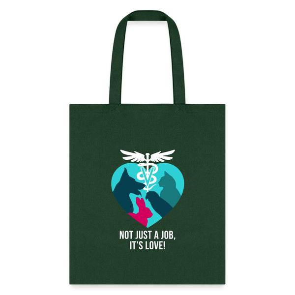 Veterinary - Not just a job, it's love Cotton Tote Bag-Tote Bag | Q-Tees Q800-I love Veterinary
