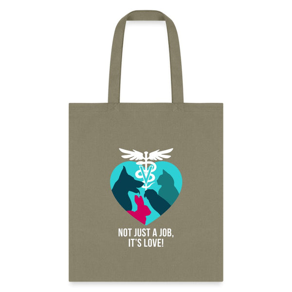 Veterinary - Not just a job, it's love Cotton Tote Bag-Tote Bag | Q-Tees Q800-I love Veterinary
