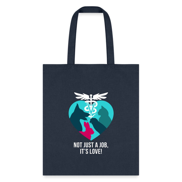 Veterinary - Not just a job, it's love Cotton Tote Bag-Tote Bag | Q-Tees Q800-I love Veterinary
