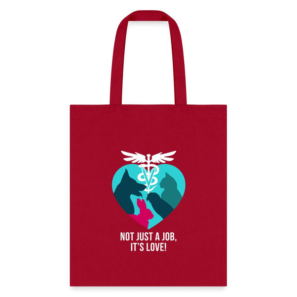 Veterinary - Not just a job, it's love Cotton Tote Bag-Tote Bag | Q-Tees Q800-I love Veterinary