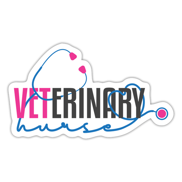 Veterinary NURSE, stethoscope Sticker-Sticker-I love Veterinary