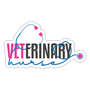 Veterinary NURSE, stethoscope Sticker-Sticker-I love Veterinary