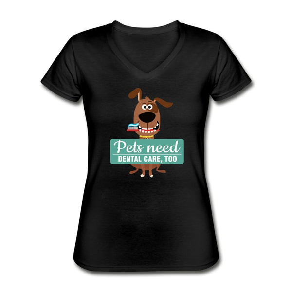 Veterinary - Pet Dental Health Awareness Women's V-Neck T-Shirt-Women's V-Neck T-Shirt | Fruit of the Loom L39VR-I love Veterinary