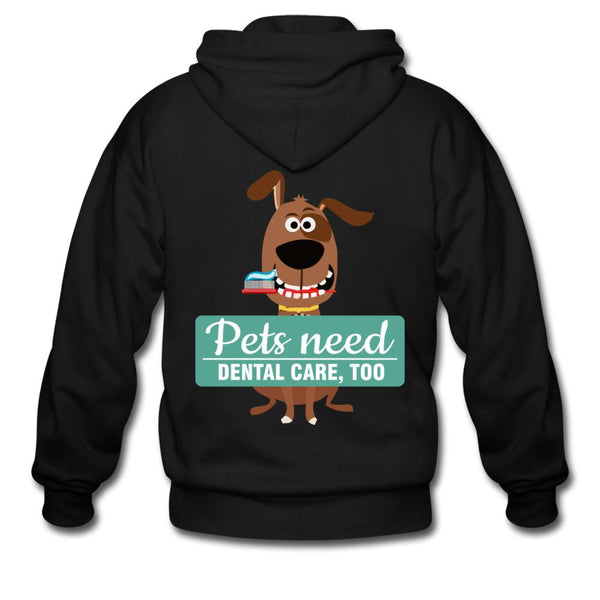 Veterinary - Pet Dental Health Unisex Zip Hoodie-Heavy Blend Adult Zip Hoodie | Gildan G18600-I love Veterinary