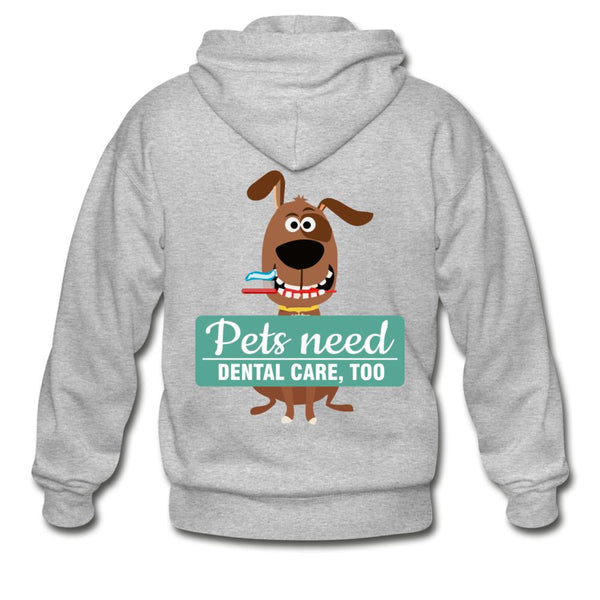 Veterinary - Pet Dental Health Unisex Zip Hoodie-Heavy Blend Adult Zip Hoodie | Gildan G18600-I love Veterinary