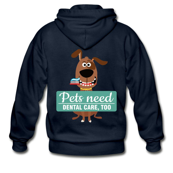 Veterinary - Pet Dental Health Unisex Zip Hoodie-Heavy Blend Adult Zip Hoodie | Gildan G18600-I love Veterinary