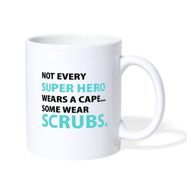 Veterinary - Some Superheroes wear Scrubs White Coffee or Tea Mug-Coffee/Tea Mug | BestSub B101AA-I love Veterinary
