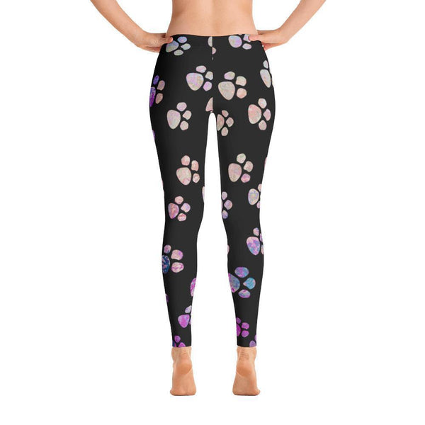 Watercolor Pawprints Leggings-Leggings-I love Veterinary