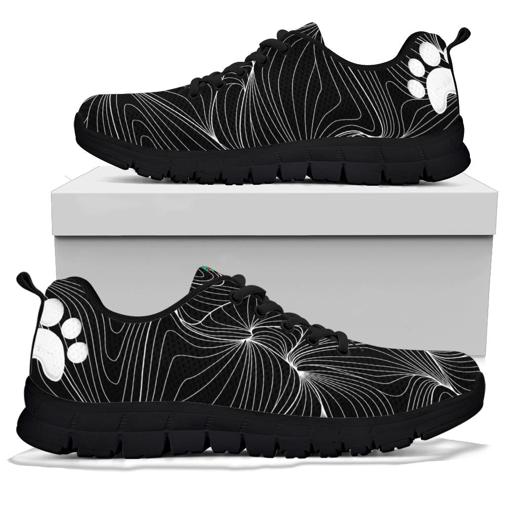 Web with Pawprints on heel - Women's Sneakers-Sneakers-I love Veterinary