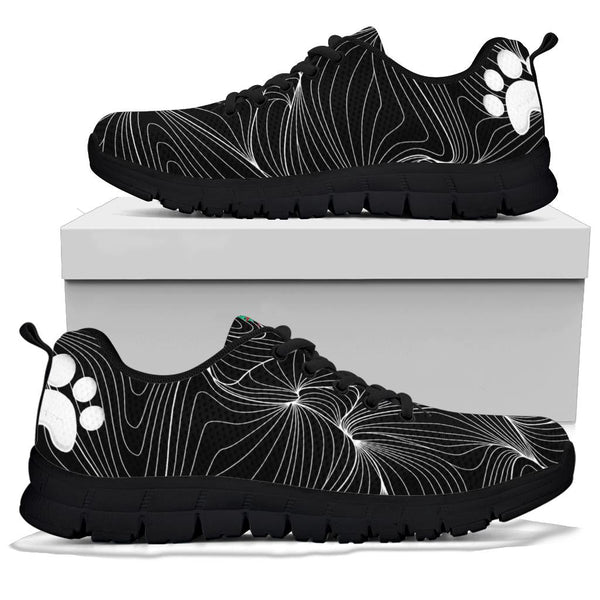 Web with Pawprints on heel - Women's Sneakers-Sneakers-I love Veterinary
