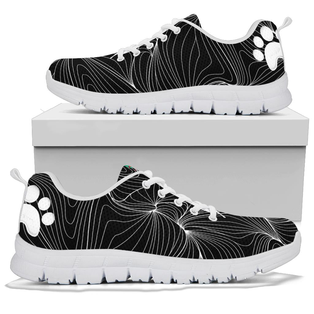 Web with Pawprints on heel - Women's Sneakers-Sneakers-I love Veterinary