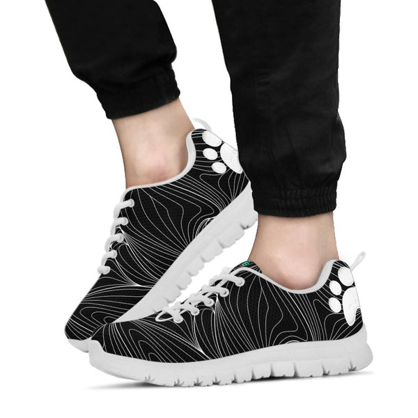 Web with Pawprints on heel - Women's Sneakers-Sneakers-I love Veterinary